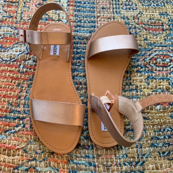 Steve Madden Shoes - Steve Madden Donddi Ankle Strap Sandal - Rose Gold - Never worn